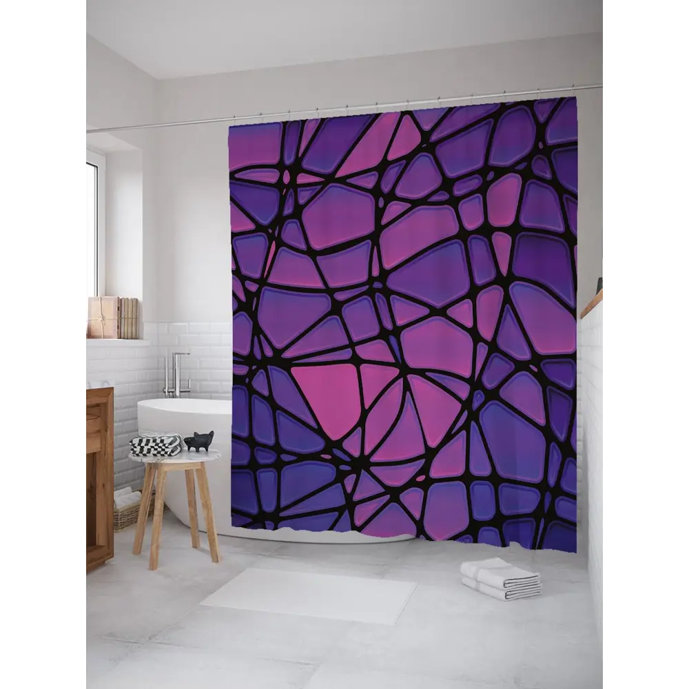 Фото Шторка для ванной комнаты JoyArty sc_29840 200x180см цвет синий Фото Шторка для ванной комнаты JoyArty sc_29840 200x180см цвет синий