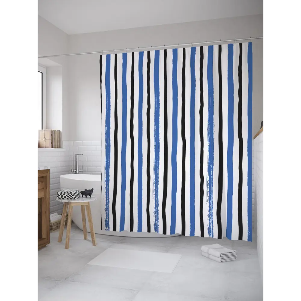 Фото Шторка для ванной комнаты JoyArty sc_32991 200x180см цвет синий Фото Шторка для ванной комнаты JoyArty sc_32991 200x180см цвет синий