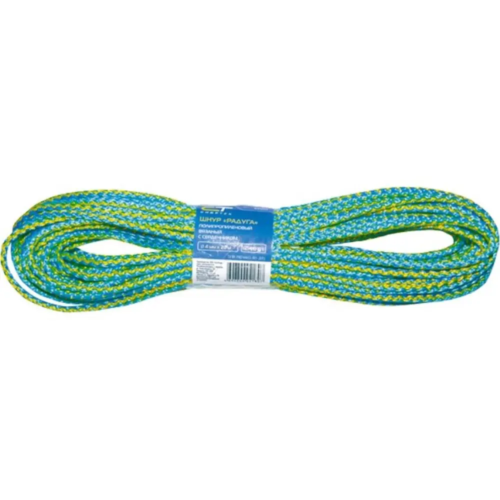 Фото Шнур вязаный полипропиленовый Сибртех 93955 8 мм x 20 м Фото Шнур вязаный полипропиленовый Сибртех 93955 8 мм x 20 м