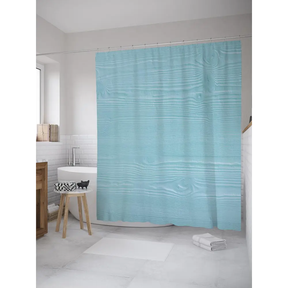 Фото Шторка для ванной комнаты JoyArty sc_33404 200x180см цвет синий