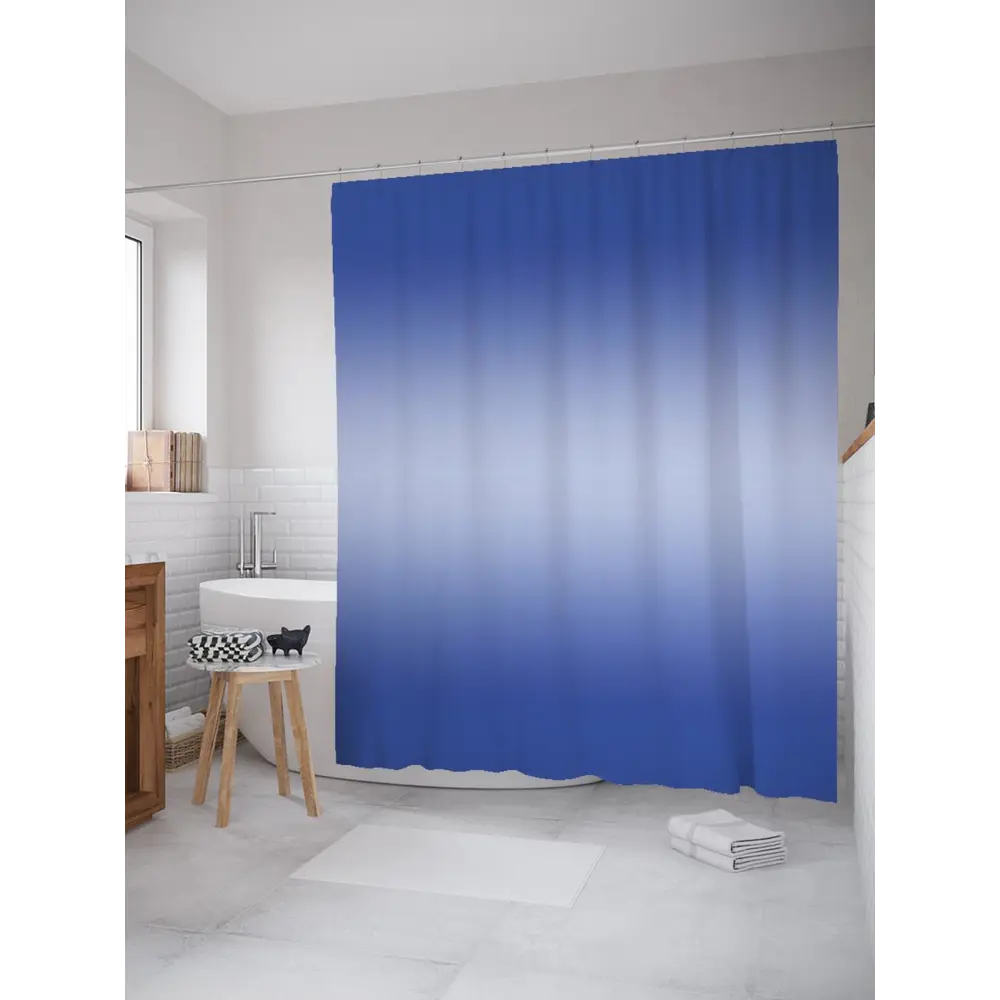 Фото Шторка для ванной комнаты JoyArty sc_23544 200x180см цвет синий Фото Шторка для ванной комнаты JoyArty sc_23544 200x180см цвет синий