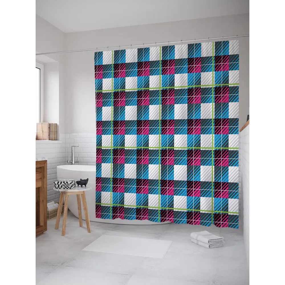 Фото Шторка для ванной комнаты JoyArty sc_31066 200x180см цвет синий Фото Шторка для ванной комнаты JoyArty sc_31066 200x180см цвет синий