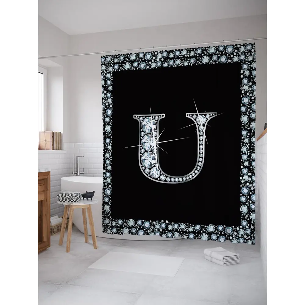 Фото Шторка для ванной комнаты JoyArty sc_3470U 200x180см цвет серый серебристый Фото Шторка для ванной комнаты JoyArty sc_3470U 200x180см цвет серый серебристый