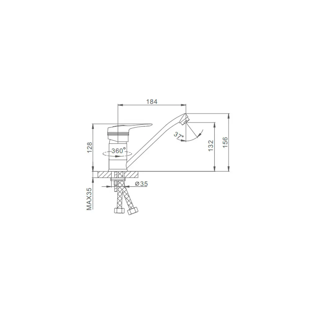 Фото 2 Однорычажный смеситель Frap F4556 13.2 см цвет хром