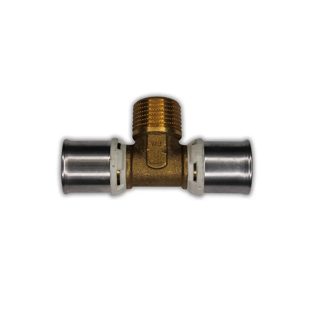 Фото Тройник Frankische с наружной резьбой латунь alpex-duo 20x2.0 - 3/4 НР - 20x2.0 Фото Тройник Frankische с наружной резьбой латунь alpex-duo 20x2.0 - 3/4 НР - 20x2.0