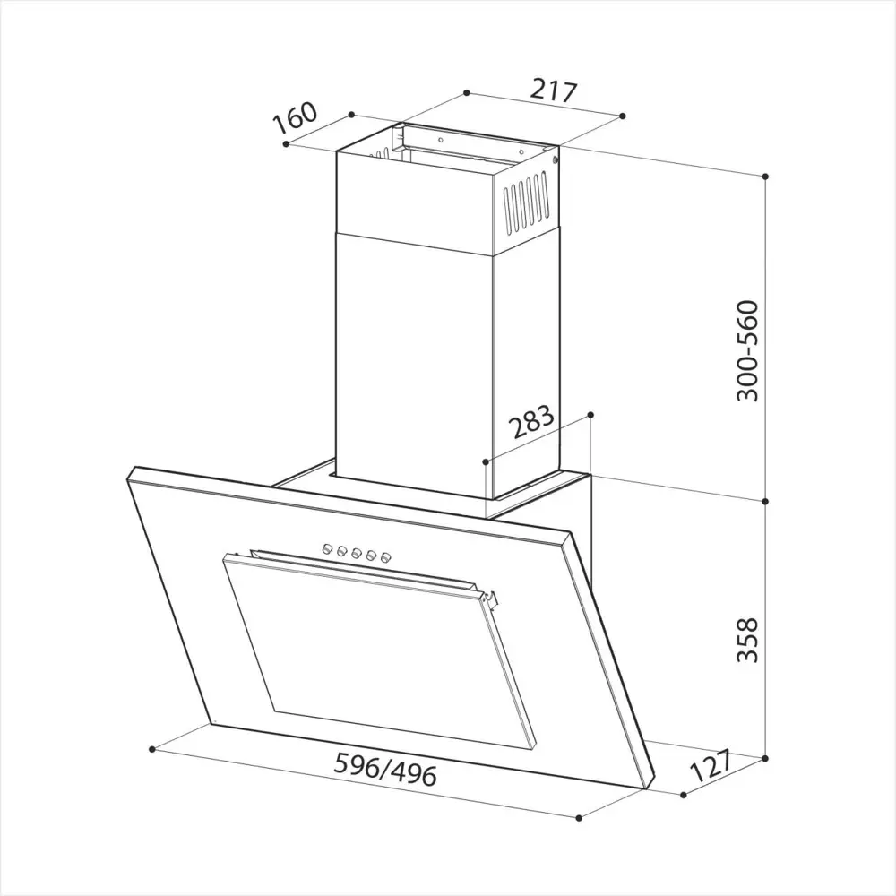 Фото 7 Вытяжка Lex Mini 600 60x91.80x28.30 см цвет черный Фото 7 Вытяжка Lex Mini 600 60x91.80x28.30 см цвет черный