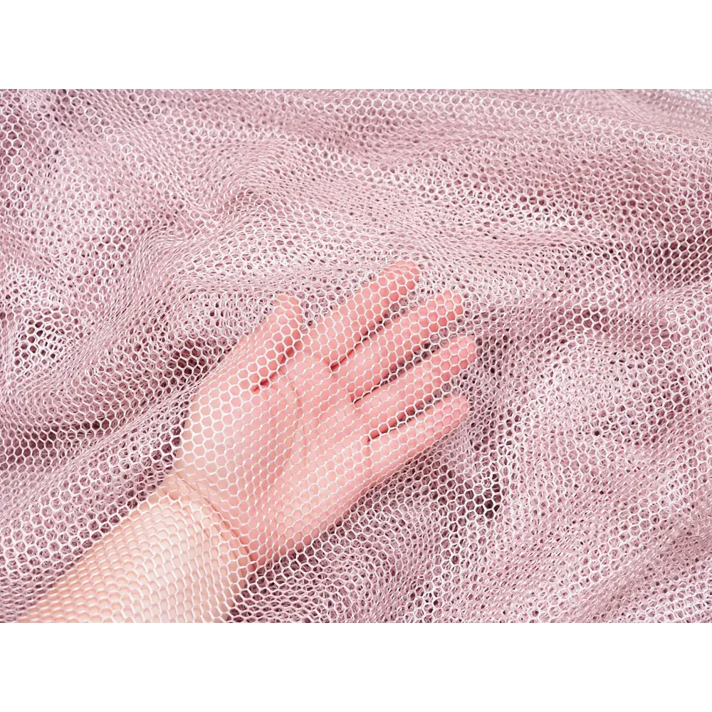 Фото 3 Тюль на шторной ленте Соты 300x260 цвет розовый