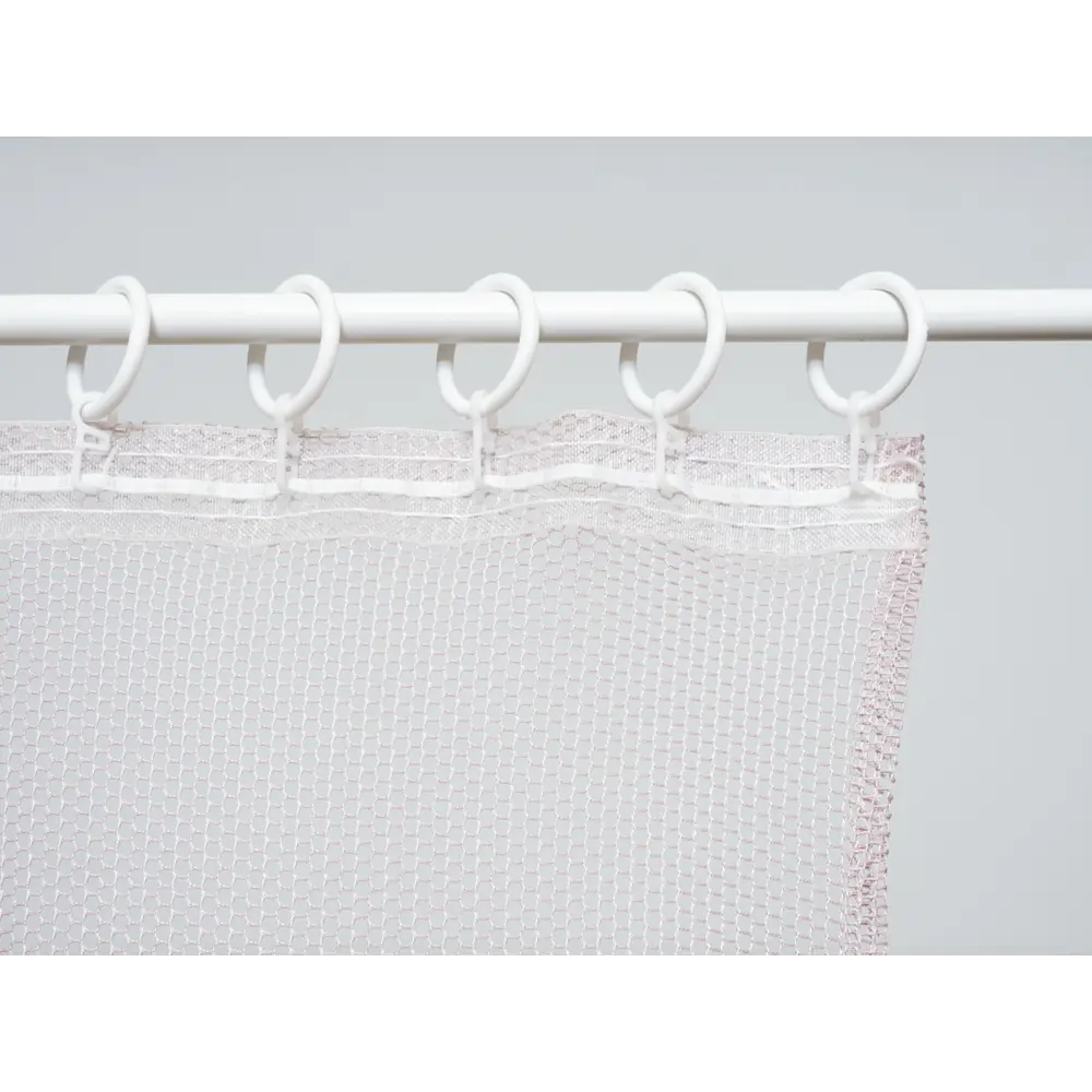 Фото 7 Тюль на шторной ленте Соты 300x260 цвет розовый