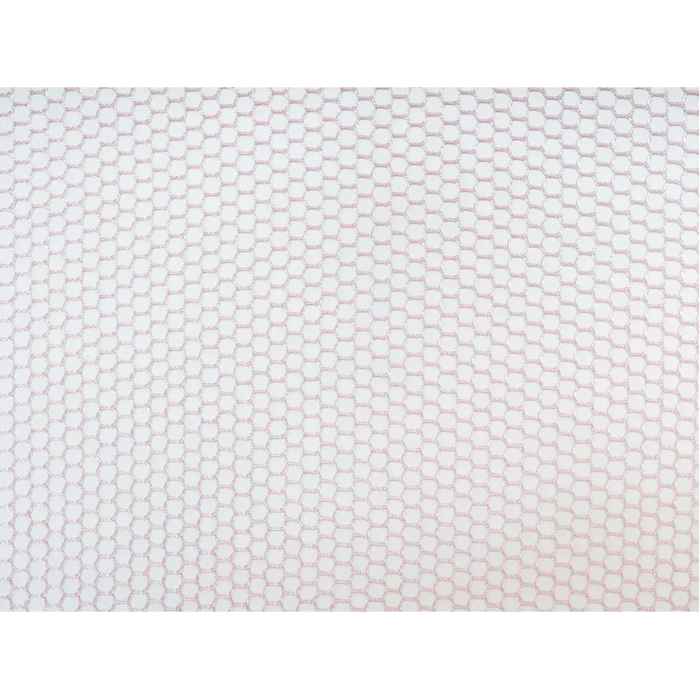 Фото 8 Тюль на шторной ленте Соты 400x270 цвет розовый