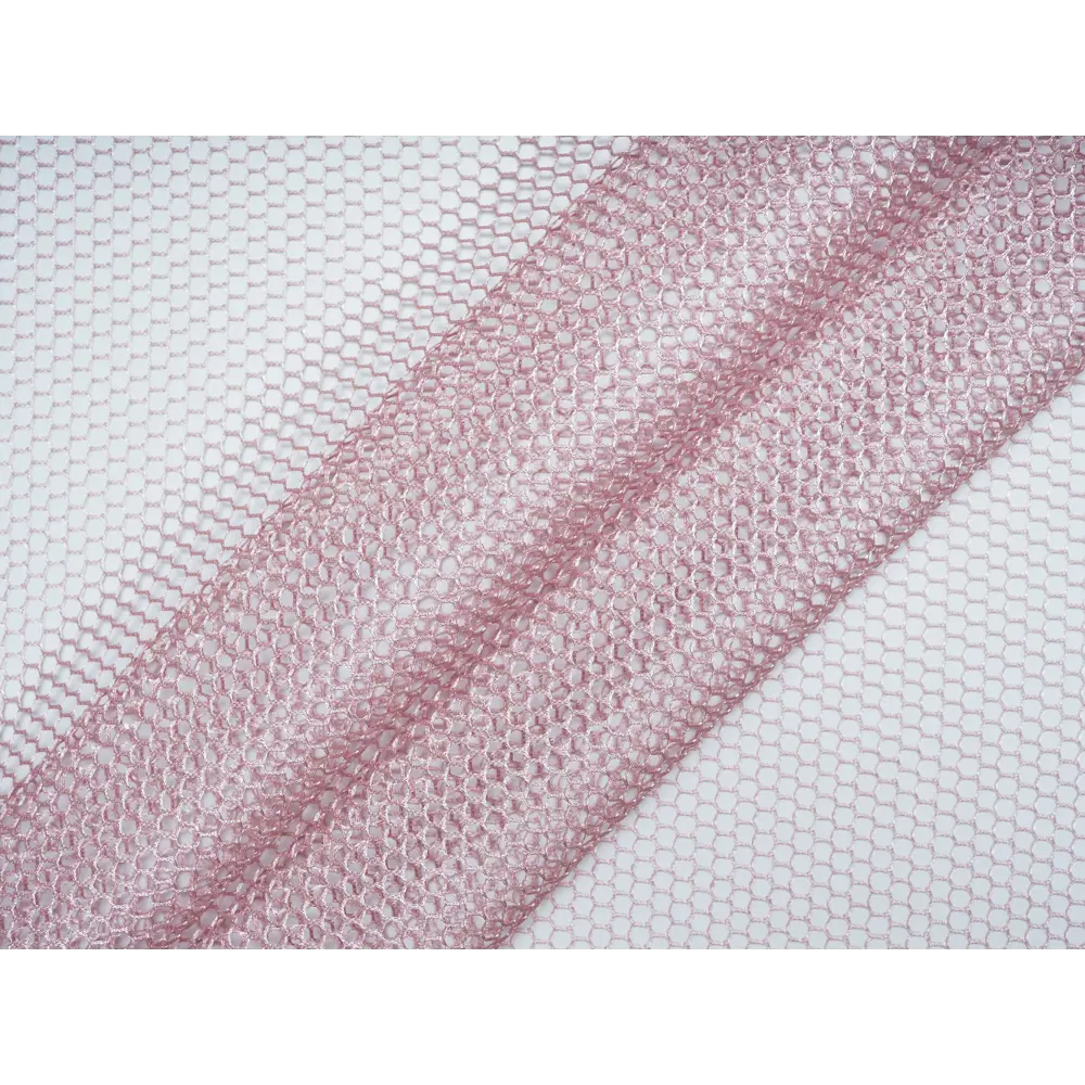 Фото 9 Тюль на шторной ленте Соты 400x270 цвет розовый