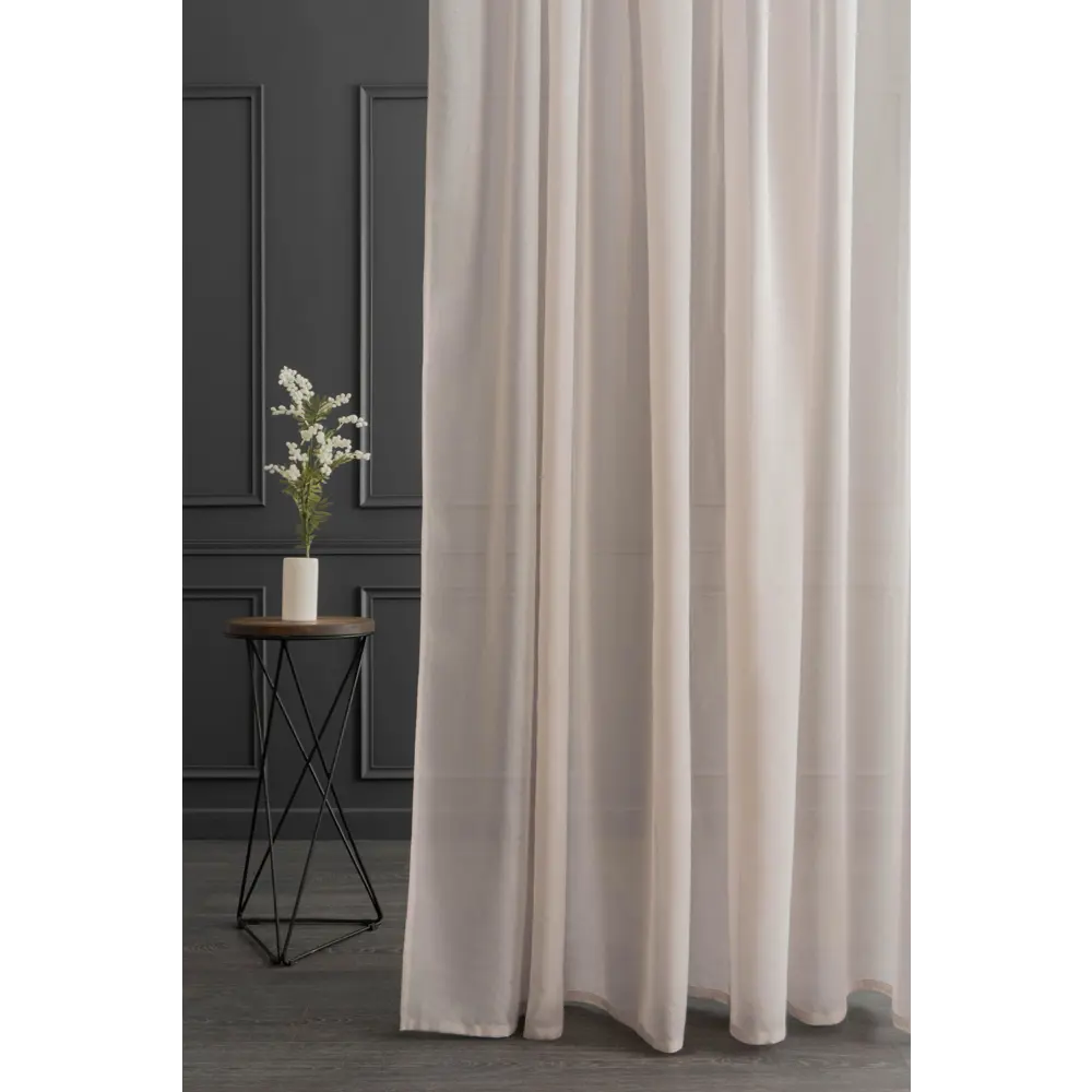 Фото Тюль на шторной ленте Шангри-Ла 300x260 цвет светло-бежевый