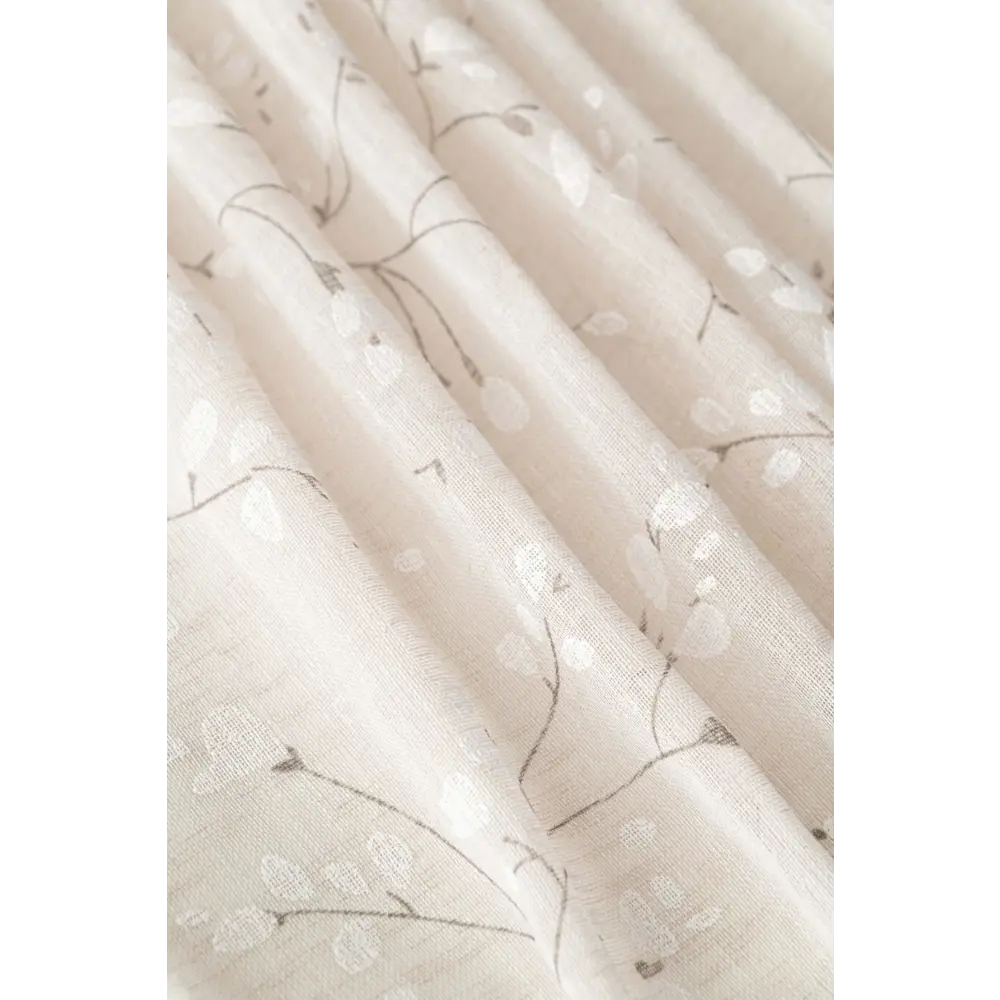 Фото 3 Тюль на шторной ленте Веточки 300x260 цвет светло-бежевый