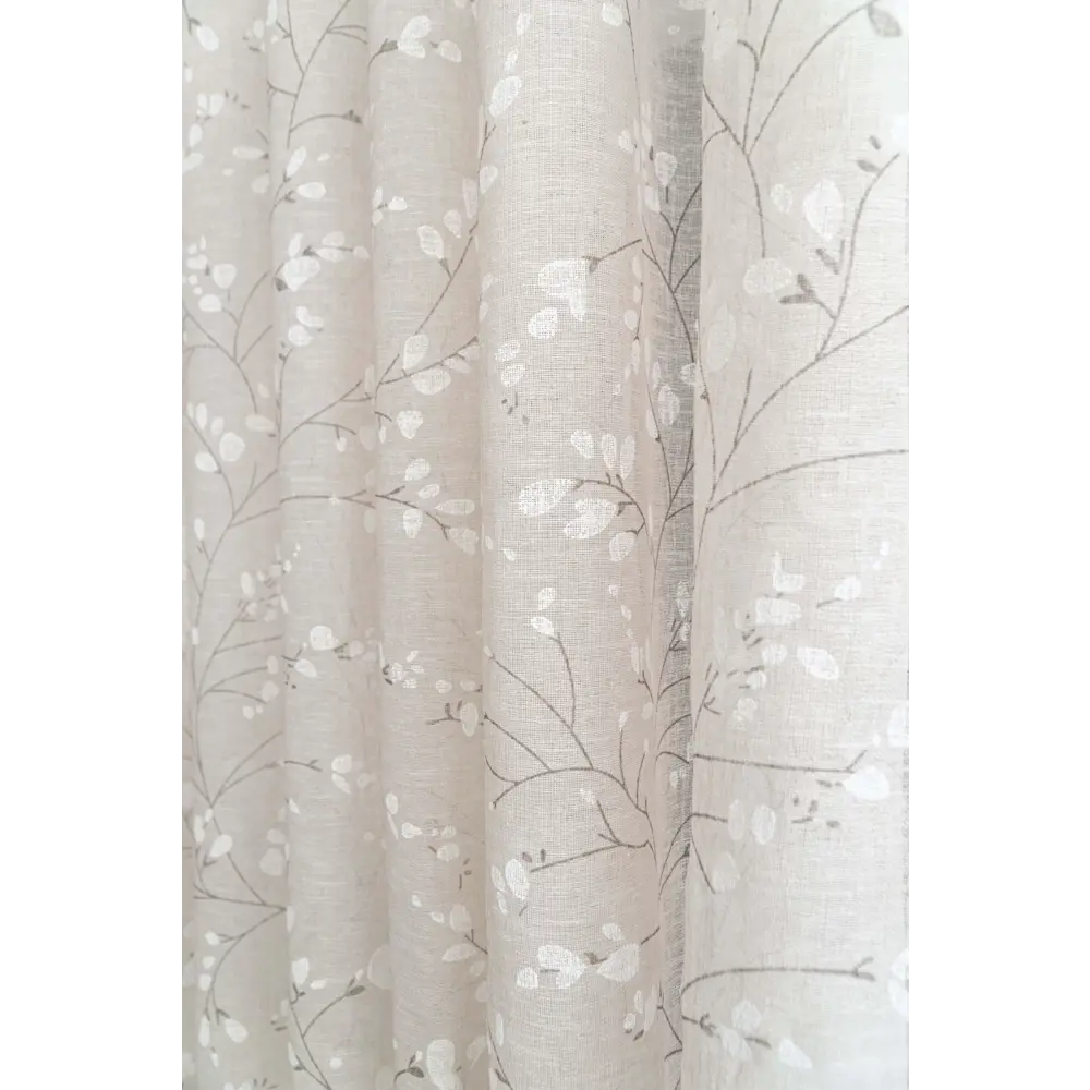 Фото 10 Тюль на шторной ленте Веточки 300x260 цвет светло-бежевый