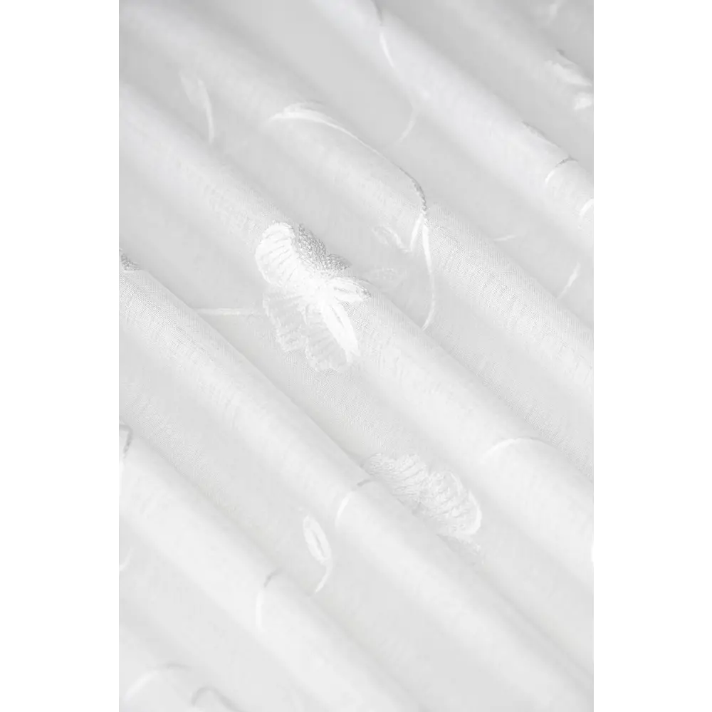 Фото 4 Тюль на шторной ленте Вьюн с вышивкой 300x260 рисунок цветочный цвет белый Фото 4 Тюль на шторной ленте Вьюн с вышивкой 300x260 рисунок цветочный цвет белый