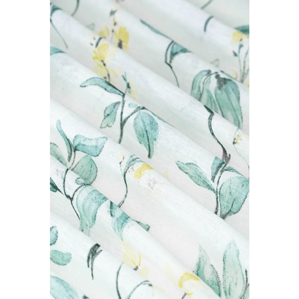 Фото 4 Тюль на шторной ленте Желтые рисунок цветочный 300x260 рисунок цветочный цвет белый