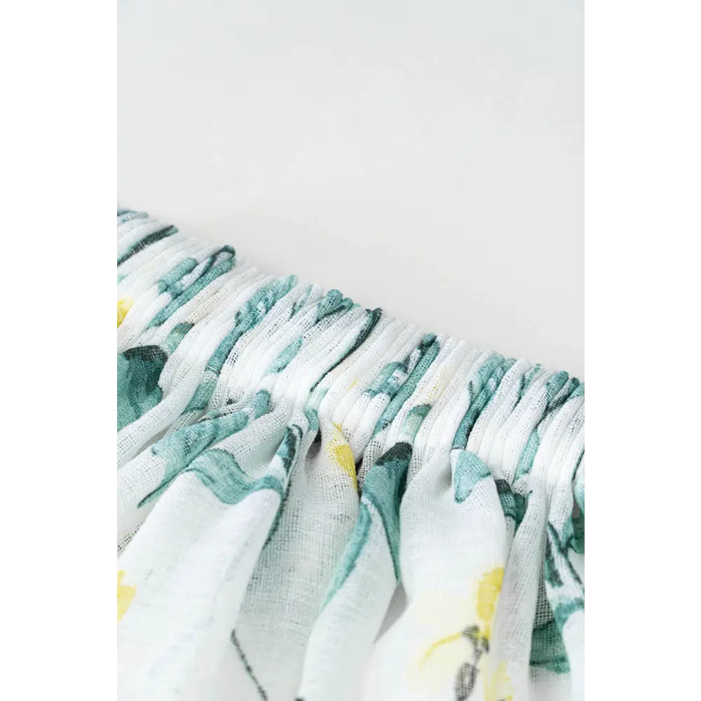 Фото 7 Тюль на шторной ленте Желтые рисунок цветочный 300x260 рисунок цветочный цвет белый