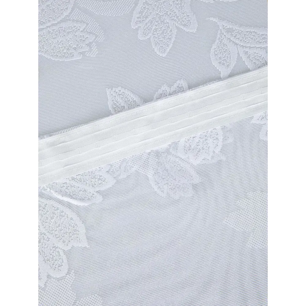 Фото 3 Тюль на шторной ленте для кухни Арка 300х170 рисунок цветочный цвет белый Фото 3 Тюль на шторной ленте для кухни Арка 300х170 рисунок цветочный цвет белый