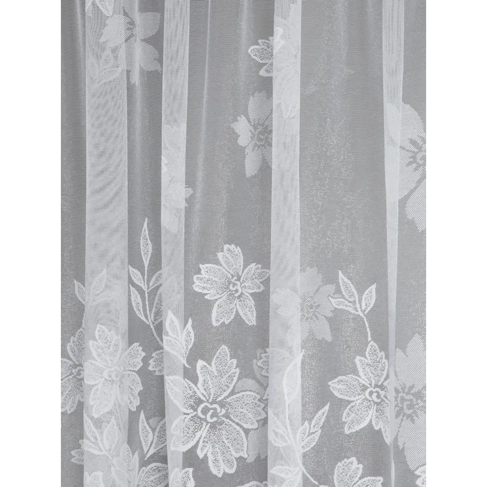 Фото 5 Тюль на шторной ленте для кухни Арка 300х170 рисунок цветочный цвет белый Фото 5 Тюль на шторной ленте для кухни Арка 300х170 рисунок цветочный цвет белый