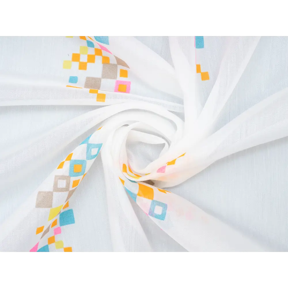 Фото 4 Тюль на шторной ленте Пикассо 300x270 цвет розовый