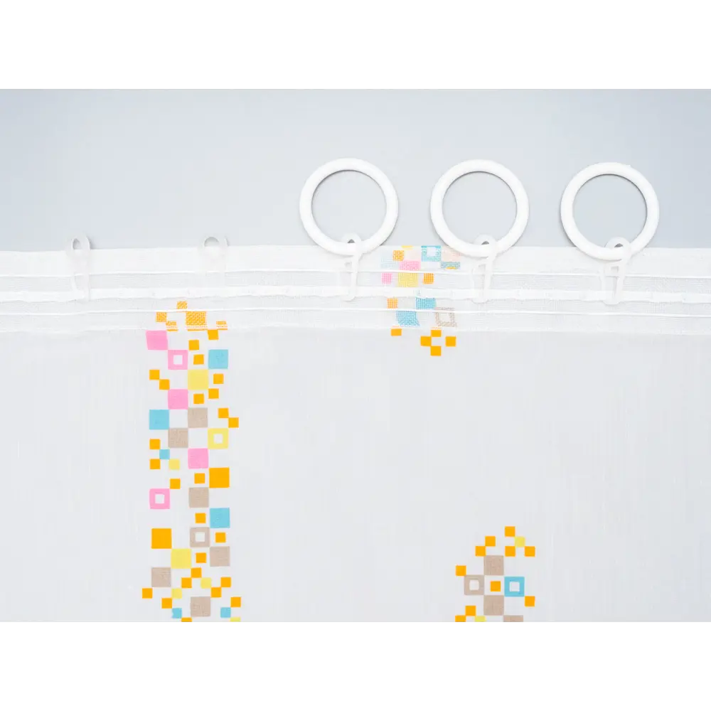 Фото 10 Тюль на шторной ленте Пикассо 300x270 цвет розовый