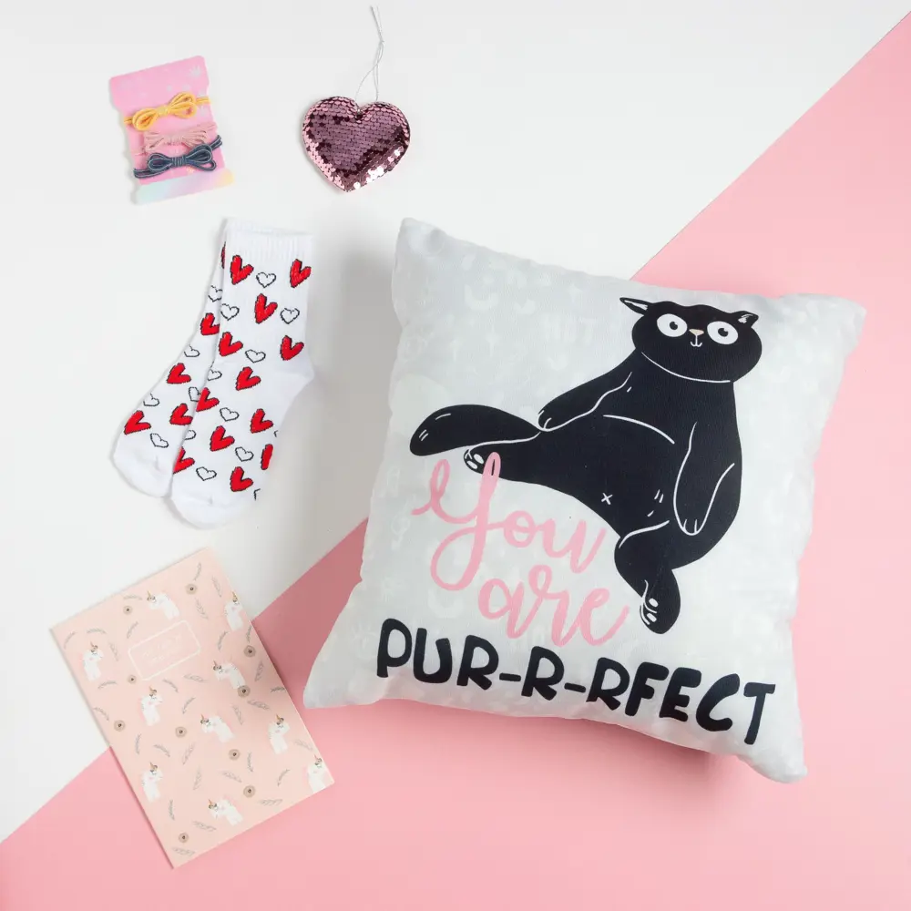 Фото Набор подарочный "You are perfect" подушка-секрет 40x40 см и аксессуары Фото Набор подарочный "You are perfect" подушка-секрет 40x40 см и аксессуары