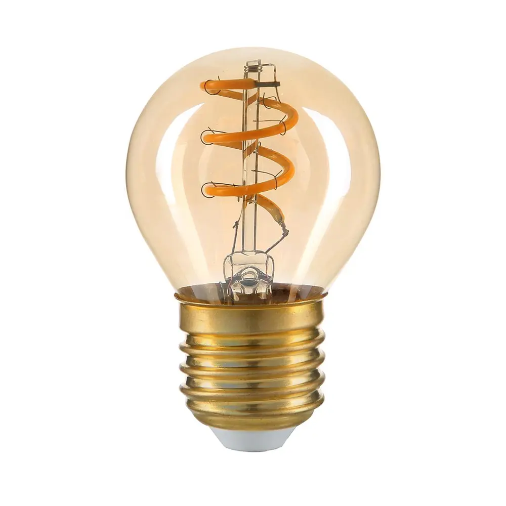 Фото Лампа светодиодная HIPER Filament Flexible Globe HL-2210 E27 220 В 5 Вт груша 180 Лм теплый белый свет Фото Лампа светодиодная HIPER Filament Flexible Globe HL-2210 E27 220 В 5 Вт груша 180 Лм теплый белый свет