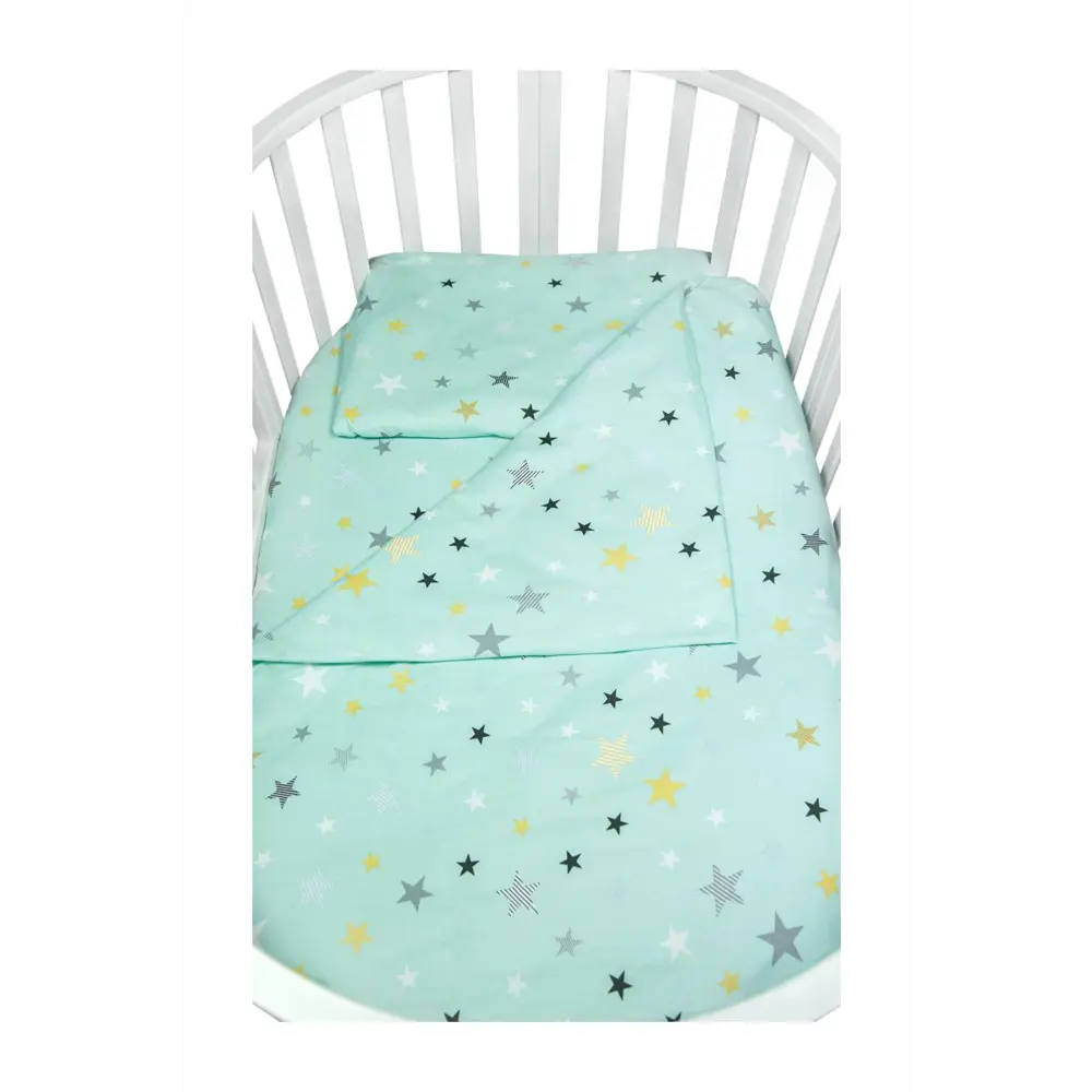 Фото Комплект в кроватку 3 предмета AmaroBaby Baby Boom (Россыпь звёзд/мята, бязь) Фото Комплект в кроватку 3 предмета AmaroBaby Baby Boom (Россыпь звёзд/мята, бязь)