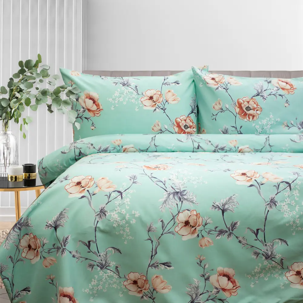 Фото Комплект постельного белья Dome Avril евро, сатин, разноцветный Фото Комплект постельного белья Dome Avril евро, сатин, разноцветный