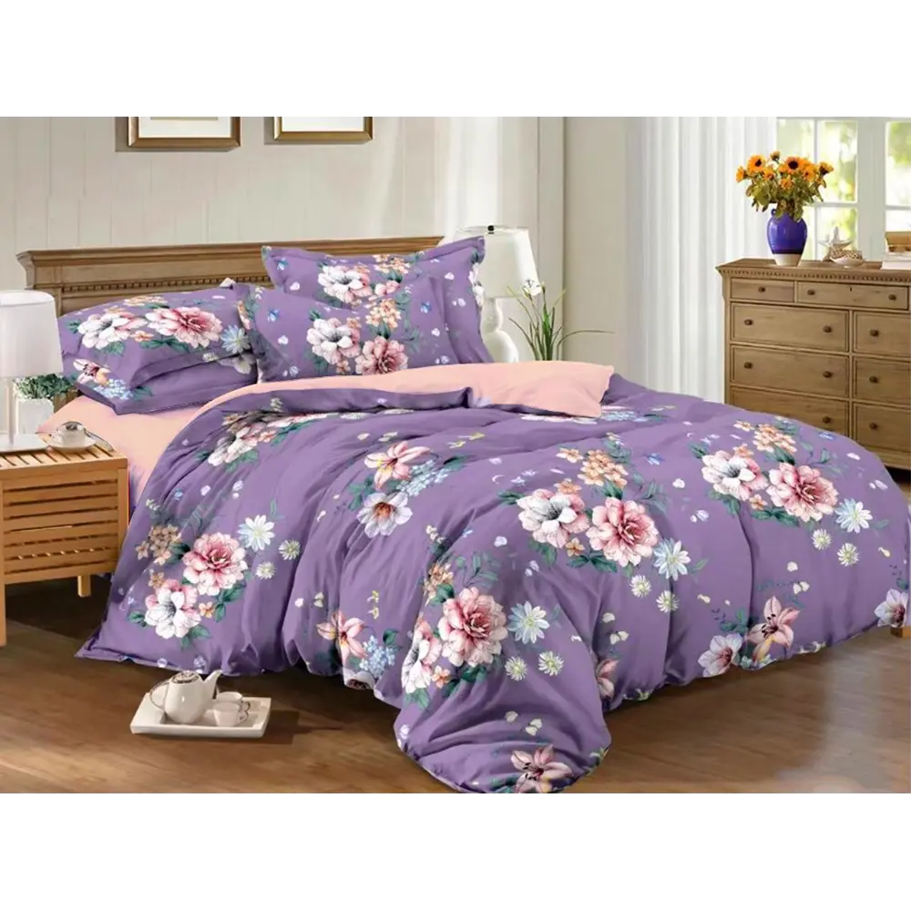 Фото 2 Комплект постельного белья Dome Diora евро, сатин, разноцветный Фото 2 Комплект постельного белья Dome Diora евро, сатин, разноцветный