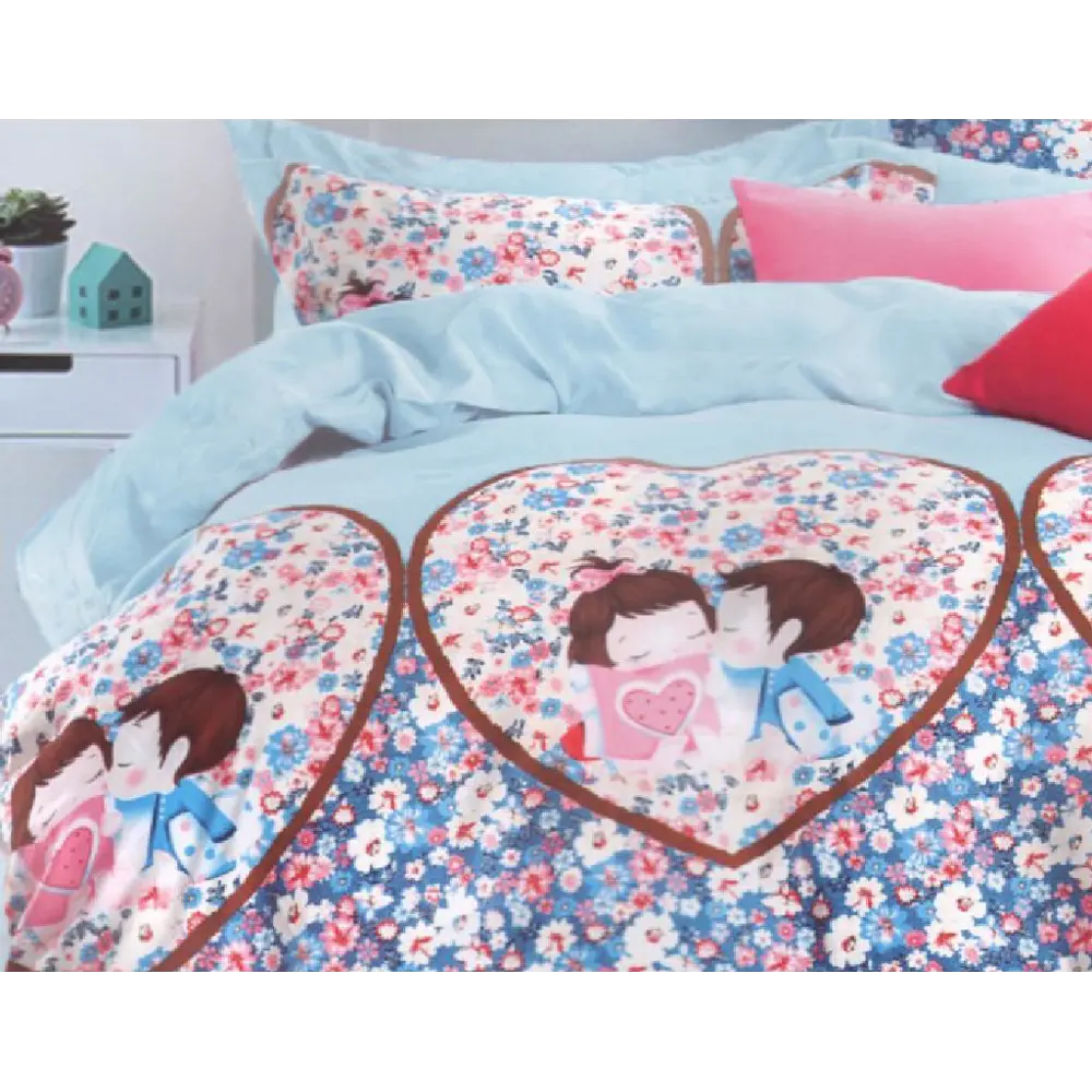 Фото Комплект постельного белья Dome Lima евро, сатин, разноцветный Фото Комплект постельного белья Dome Lima евро, сатин, разноцветный