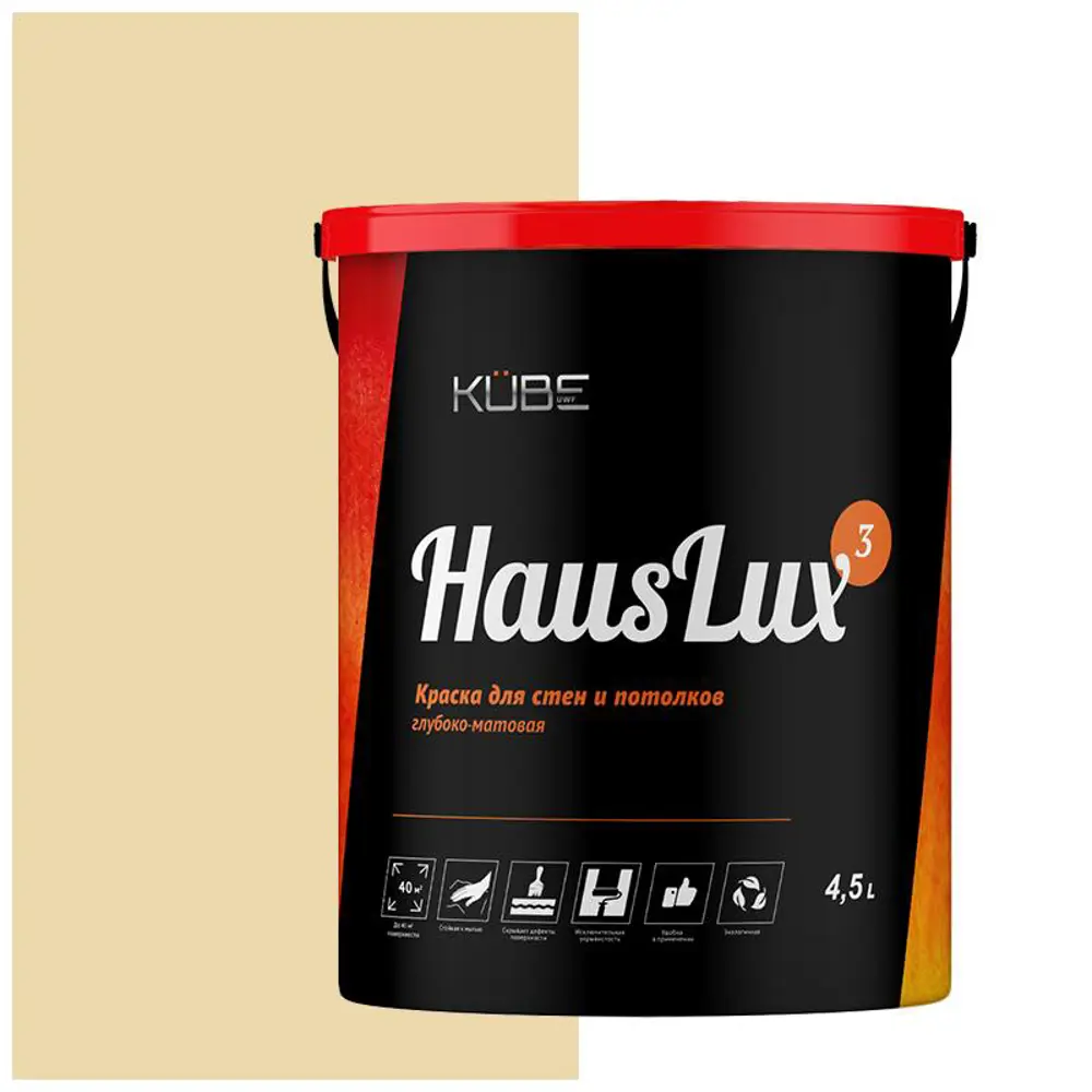 Фото 2 Краска для стен и потолков UWFKUBE Kube HausLux3Kube24 цвет кофе макиато/белый 4.5 л Фото 2 Краска для стен и потолков UWFKUBE Kube HausLux3Kube24 цвет кофе макиато/белый 4.5 л