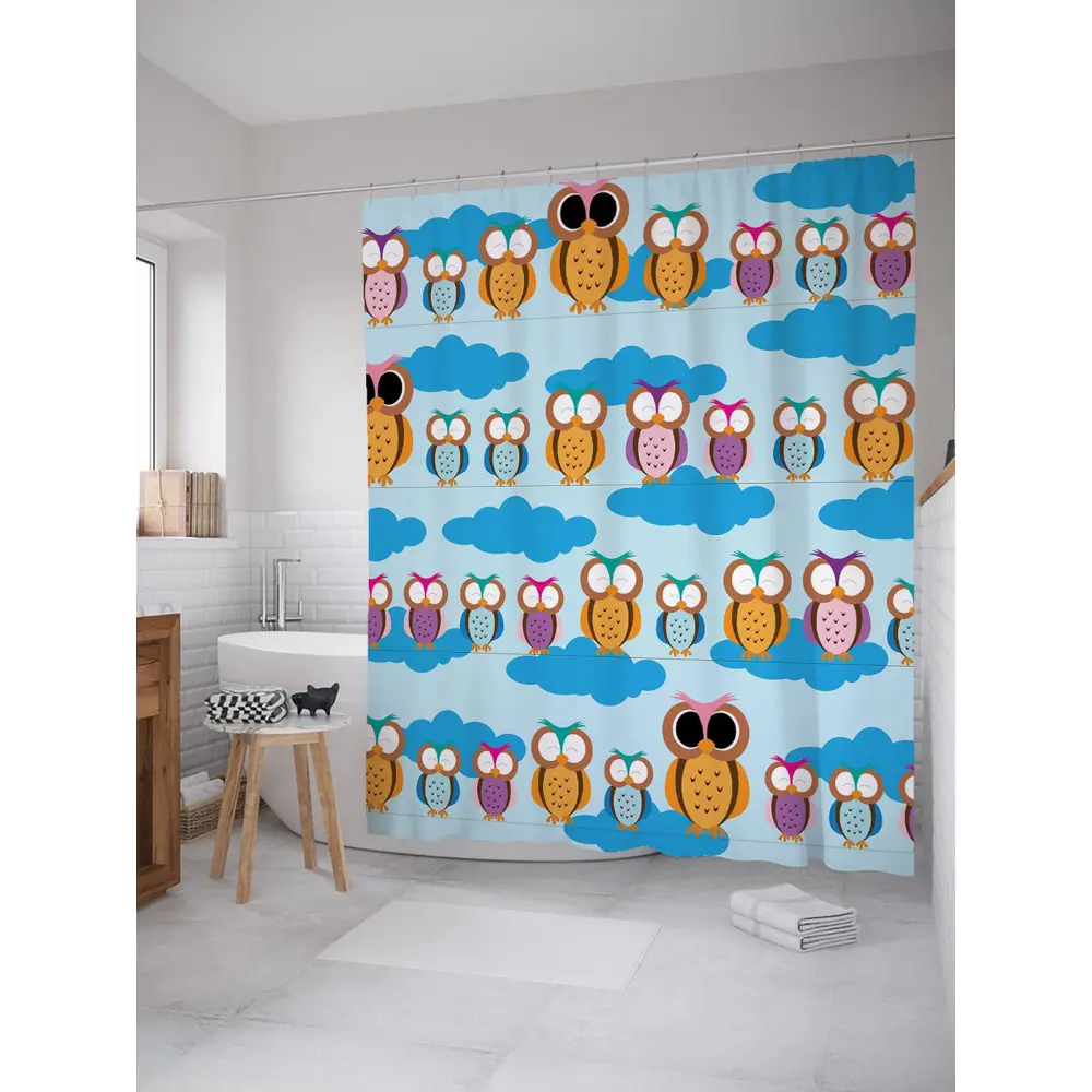 Фото Шторка для ванной комнаты JoyArty sc_3832 200x180см цвет синий