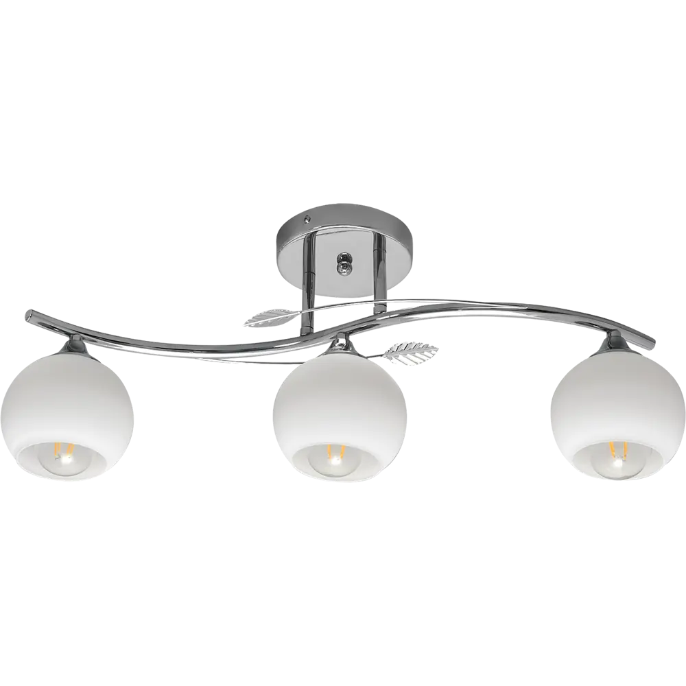 Фото Люстра потолочная JLIGHT HEMI 3 лампы 18 м², цвет хром/бел Фото Люстра потолочная JLIGHT HEMI 3 лампы 18 м², цвет хром/бел