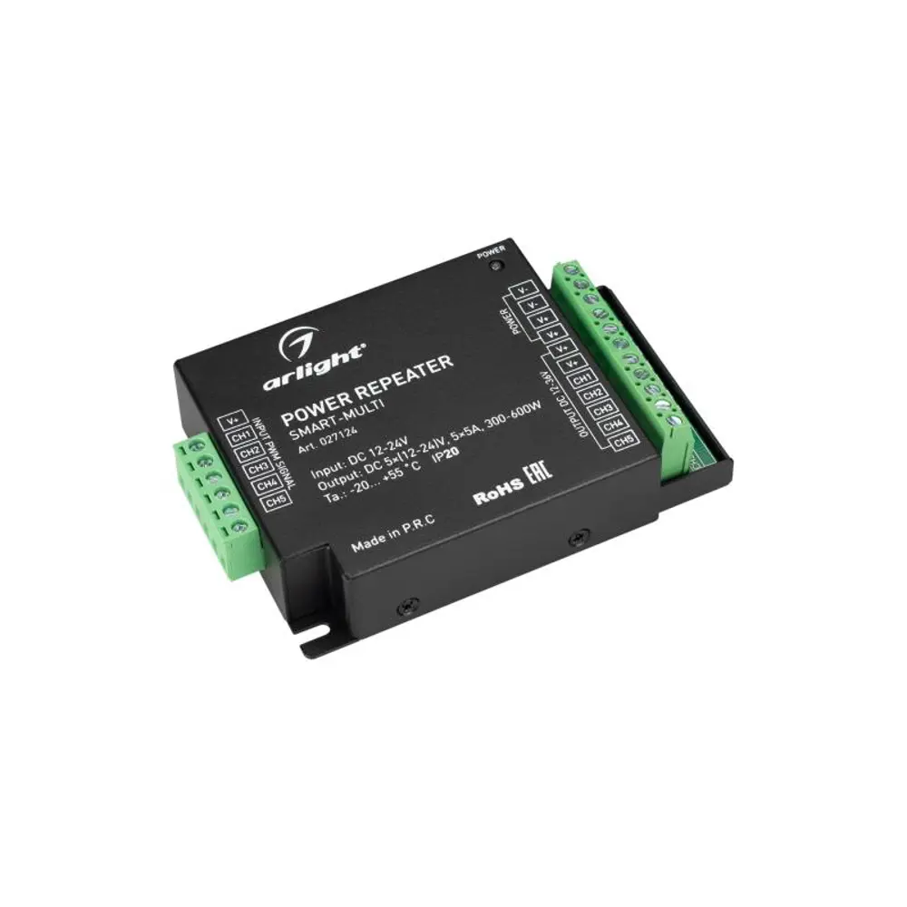 Фото Усилитель Arlight SMART-MULTI 12-24V 5x5A 027124 Фото Усилитель Arlight SMART-MULTI 12-24V 5x5A 027124