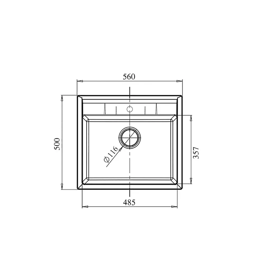 Фото 3 Мойка под столешницу Granfest Quadro 56x50 глубина 20 см мрамор цвет белый Фото 3 Мойка под столешницу Granfest Quadro 56x50 глубина 20 см мрамор цвет белый