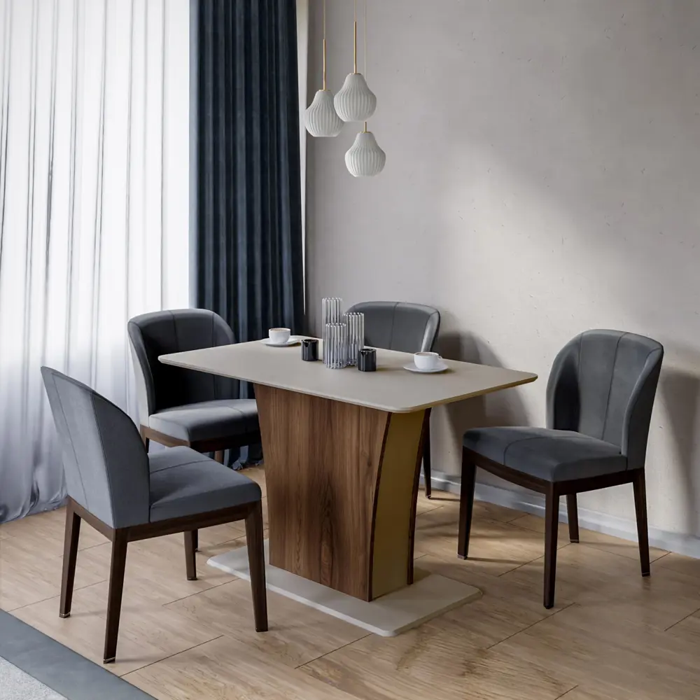Фото 2 Кухонный стол Bohemia home Primo120be-koup прямоугольник 80x75 см панель ДСП с ламинацией цвет бежевый Фото 2 Кухонный стол Bohemia home Primo120be-koup прямоугольник 80x75 см панель ДСП с ламинацией цвет бежевый