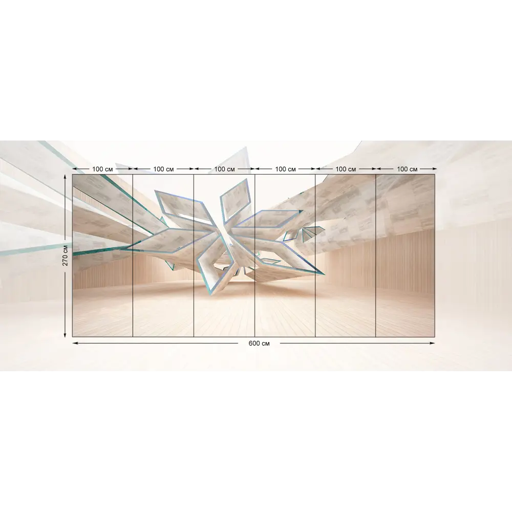 Фото 2 Фотообои флизелиновые Bartonwall 600x270 см 3Д Узоры