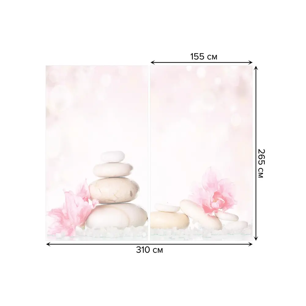 Фото 3 Тюль на шторной ленте Дыхание релакса 310х265 см рисунок растительный цвет розовый