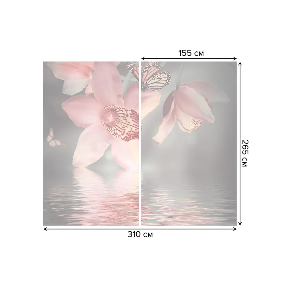 Фото 3 Тюль на шторной ленте Легенда о цветке 310х265 см рисунок растительный цвет розовый