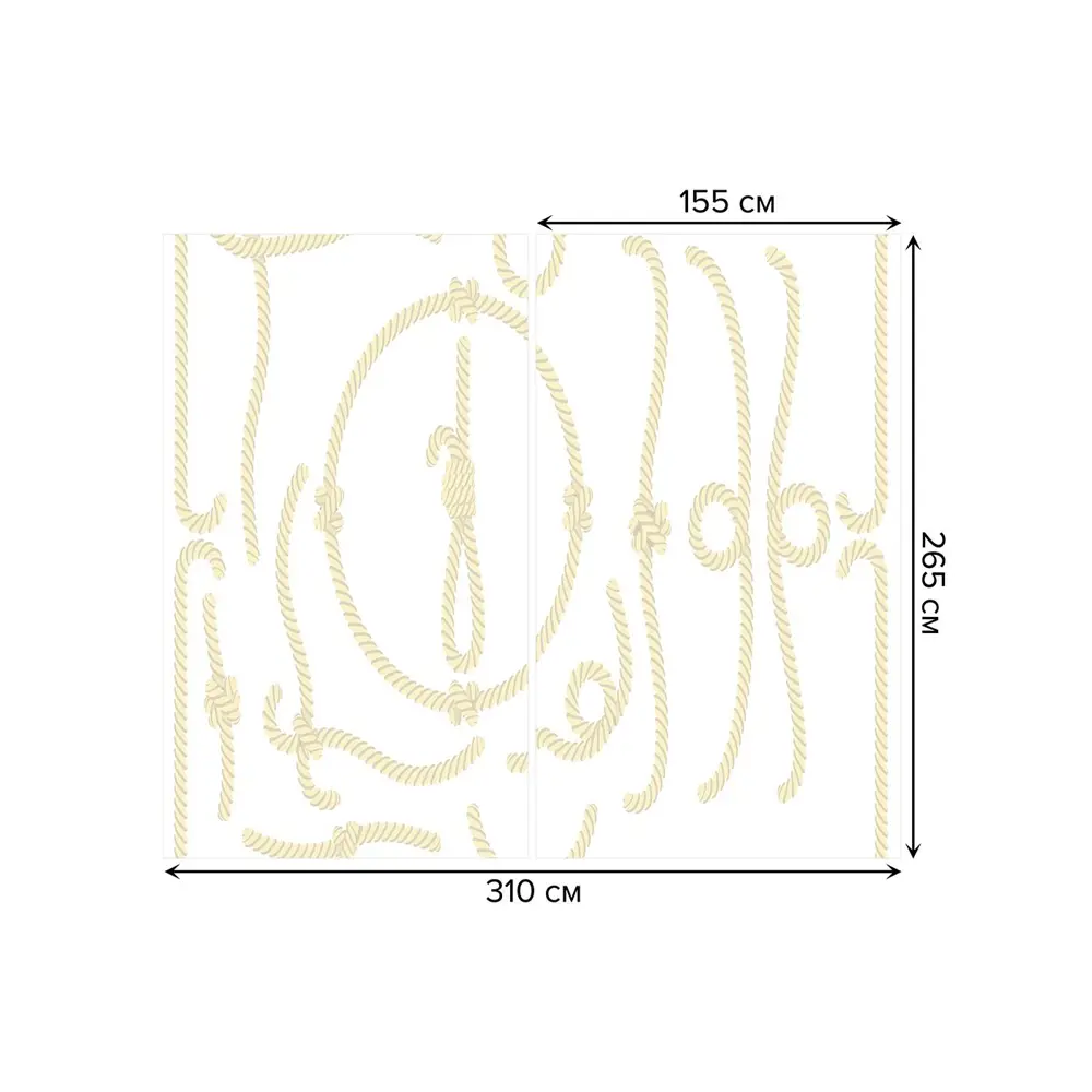 Фото 3 Тюль на шторной ленте Веревочные петли 310х265 см рисунок природный цвет хаки Фото 3 Тюль на шторной ленте Веревочные петли 310х265 см рисунок природный цвет хаки