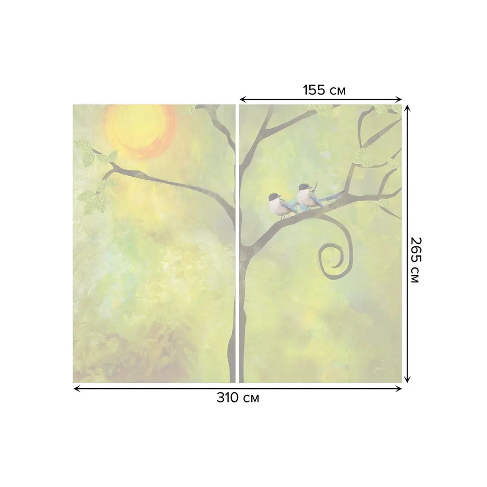 Фото 3 Тюль на шторной ленте Птицы ждут тепла 310х265 см рисунок растительный цвет оранжевый Фото 3 Тюль на шторной ленте Птицы ждут тепла 310х265 см рисунок растительный цвет оранжевый