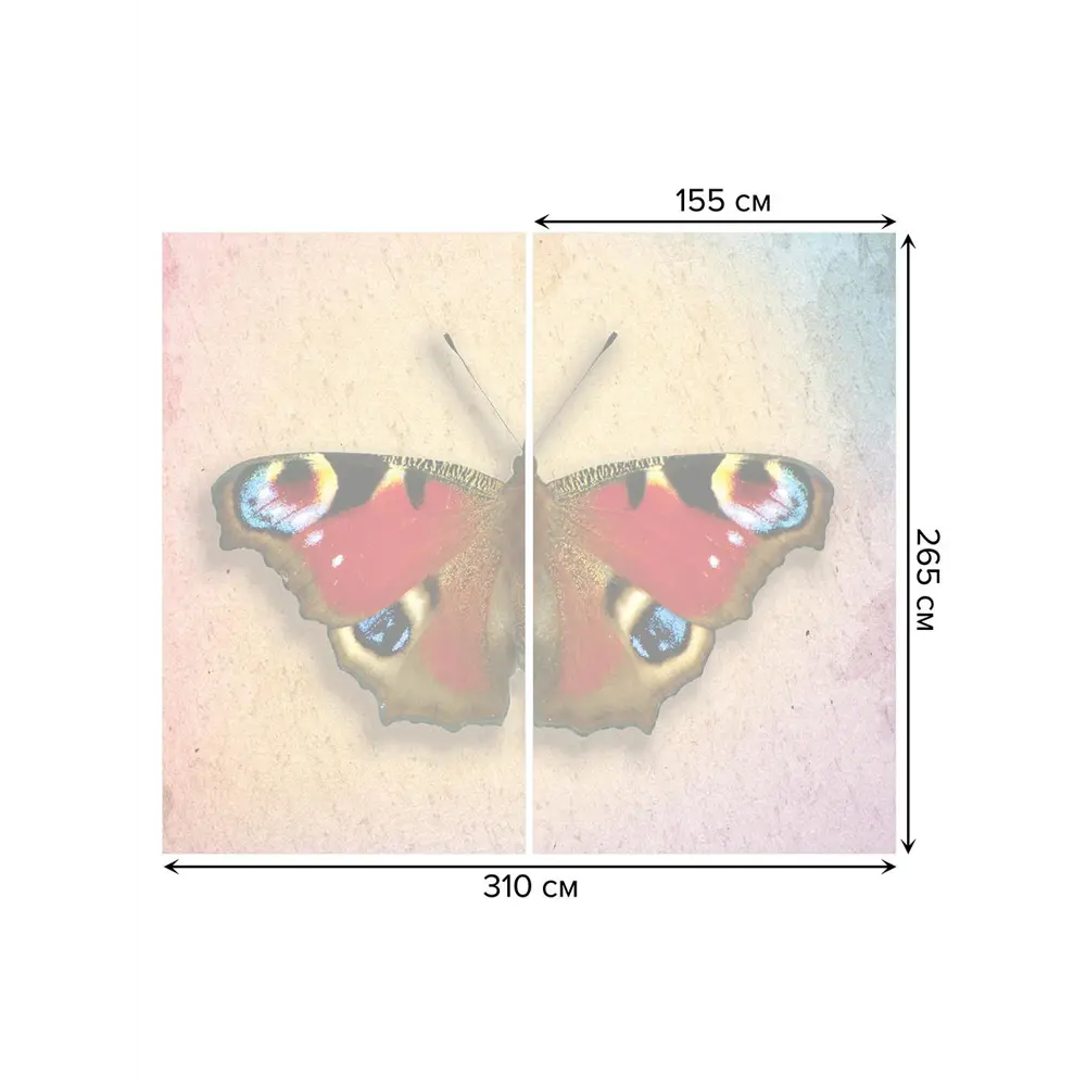 Фото 3 Тюль на шторной ленте Наблюдательная бабочка 310х265 см рисунок природный цвет красный Фото 3 Тюль на шторной ленте Наблюдательная бабочка 310х265 см рисунок природный цвет красный