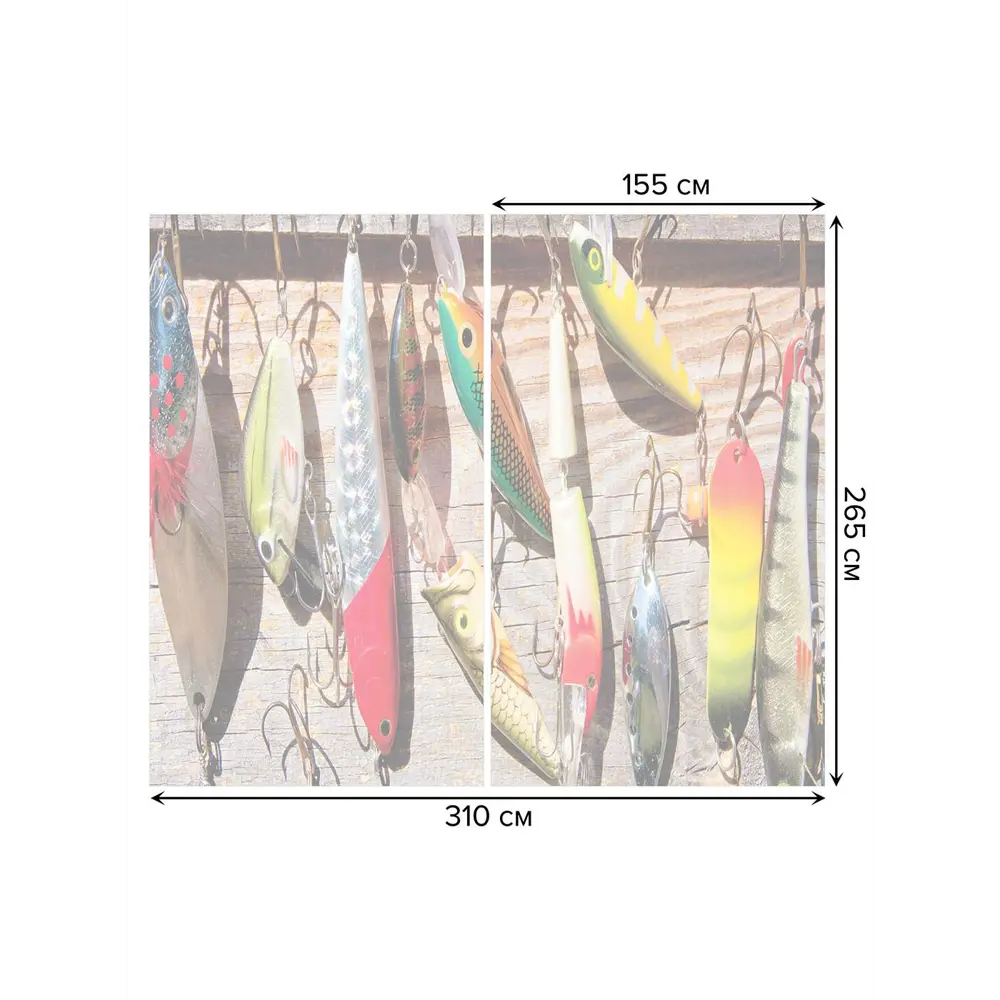 Фото 3 Тюль на шторной ленте Набор блесен 310х265 см рисунок природный цвет коричневый Фото 3 Тюль на шторной ленте Набор блесен 310х265 см рисунок природный цвет коричневый