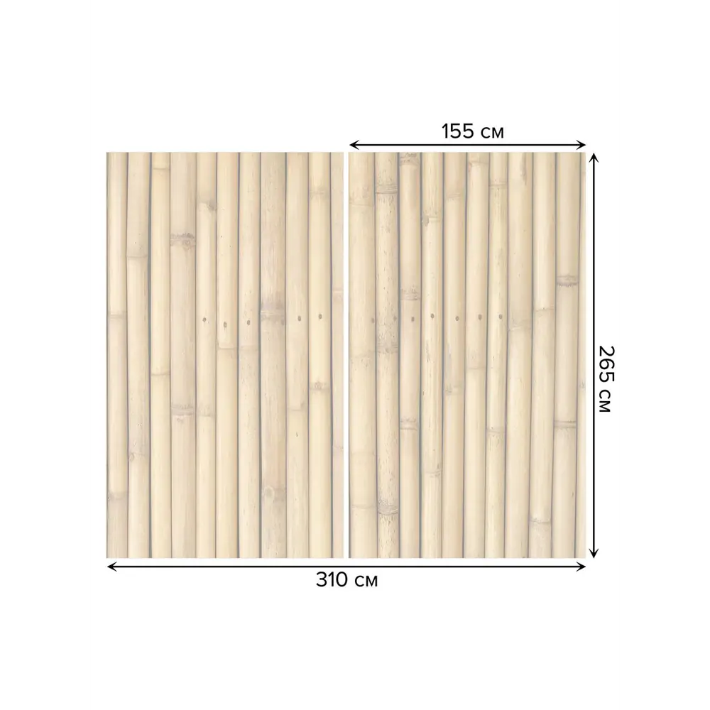 Фото 3 Тюль на шторной ленте Прочный бамбук 310х265 см рисунок растительный цвет коричневый Фото 3 Тюль на шторной ленте Прочный бамбук 310х265 см рисунок растительный цвет коричневый