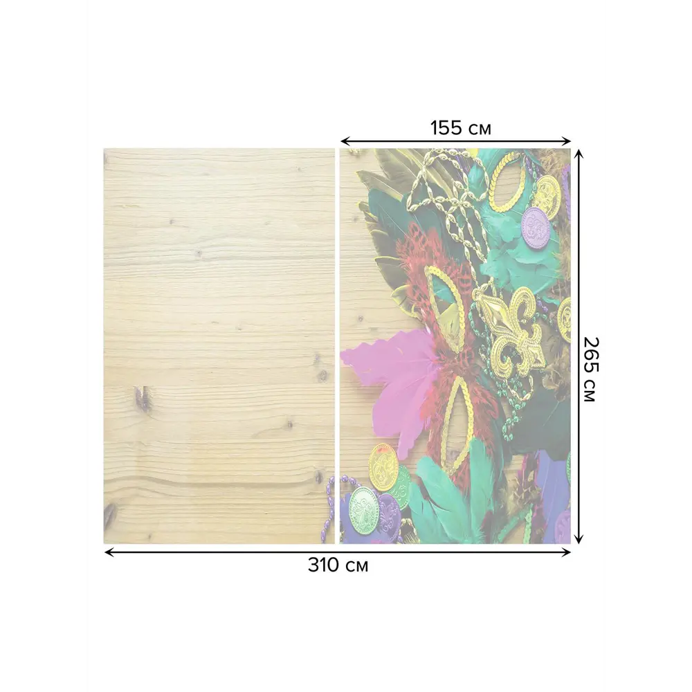 Фото 3 Тюль на шторной ленте Красочное рукоделие 310х265 см цвет светло-коричневый Фото 3 Тюль на шторной ленте Красочное рукоделие 310х265 см цвет светло-коричневый