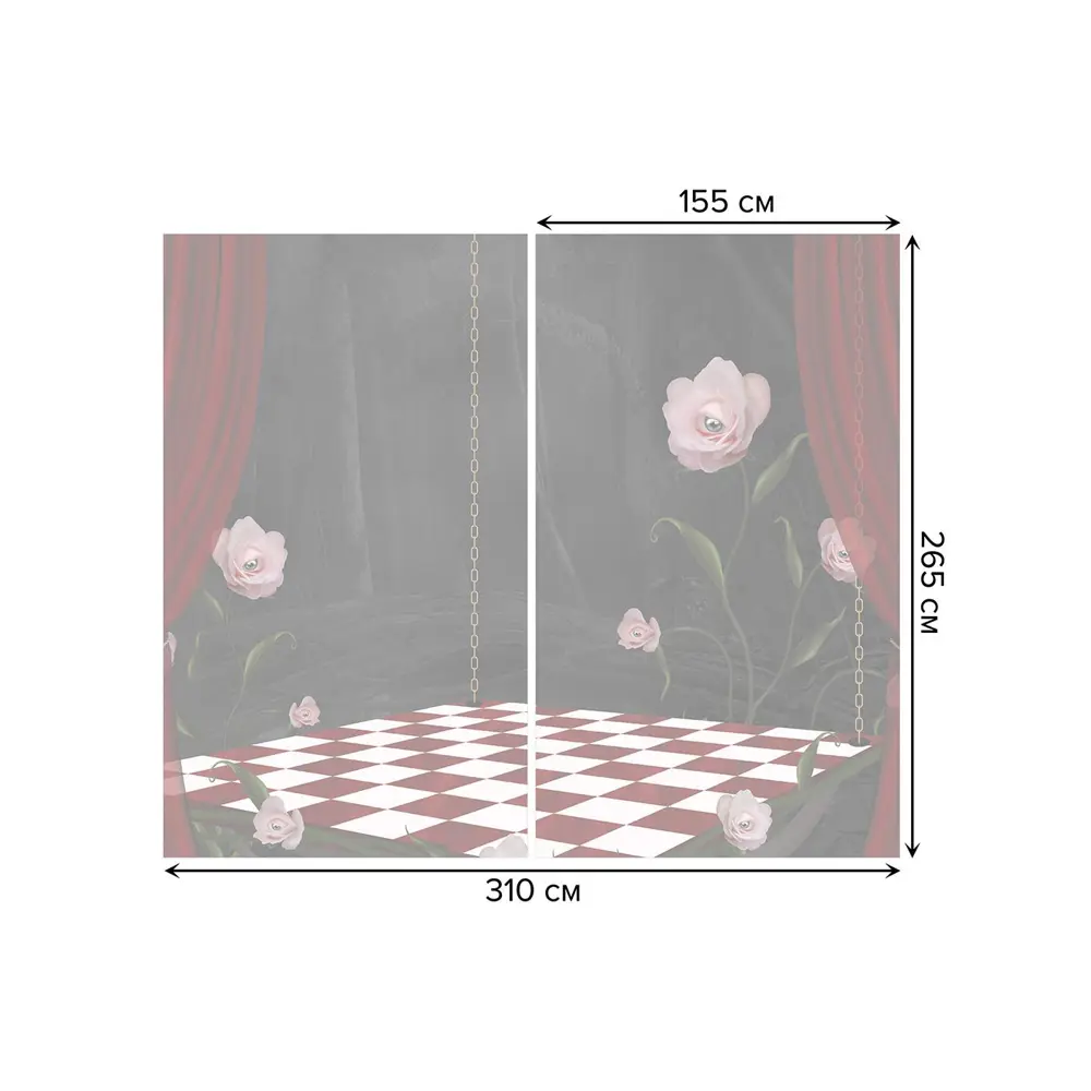 Фото 3 Тюль на шторной ленте Магические шторы 310х265 см цвет бордовый Фото 3 Тюль на шторной ленте Магические шторы 310х265 см цвет бордовый