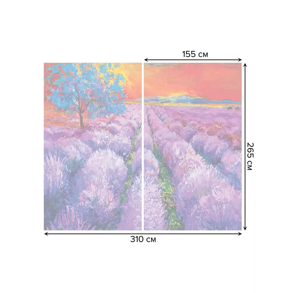 Фото 3 Тюль на шторной ленте Лавандовый рай 310х265 см рисунок вензель цвет фиолетовый Фото 3 Тюль на шторной ленте Лавандовый рай 310х265 см рисунок вензель цвет фиолетовый