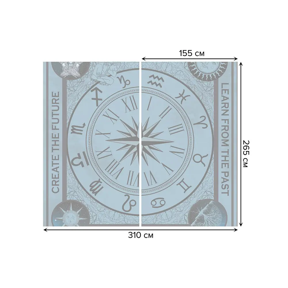 Фото 3 Тюль на шторной ленте Изучай прошлое 310х265 см рисунок природный цвет голубой Фото 3 Тюль на шторной ленте Изучай прошлое 310х265 см рисунок природный цвет голубой