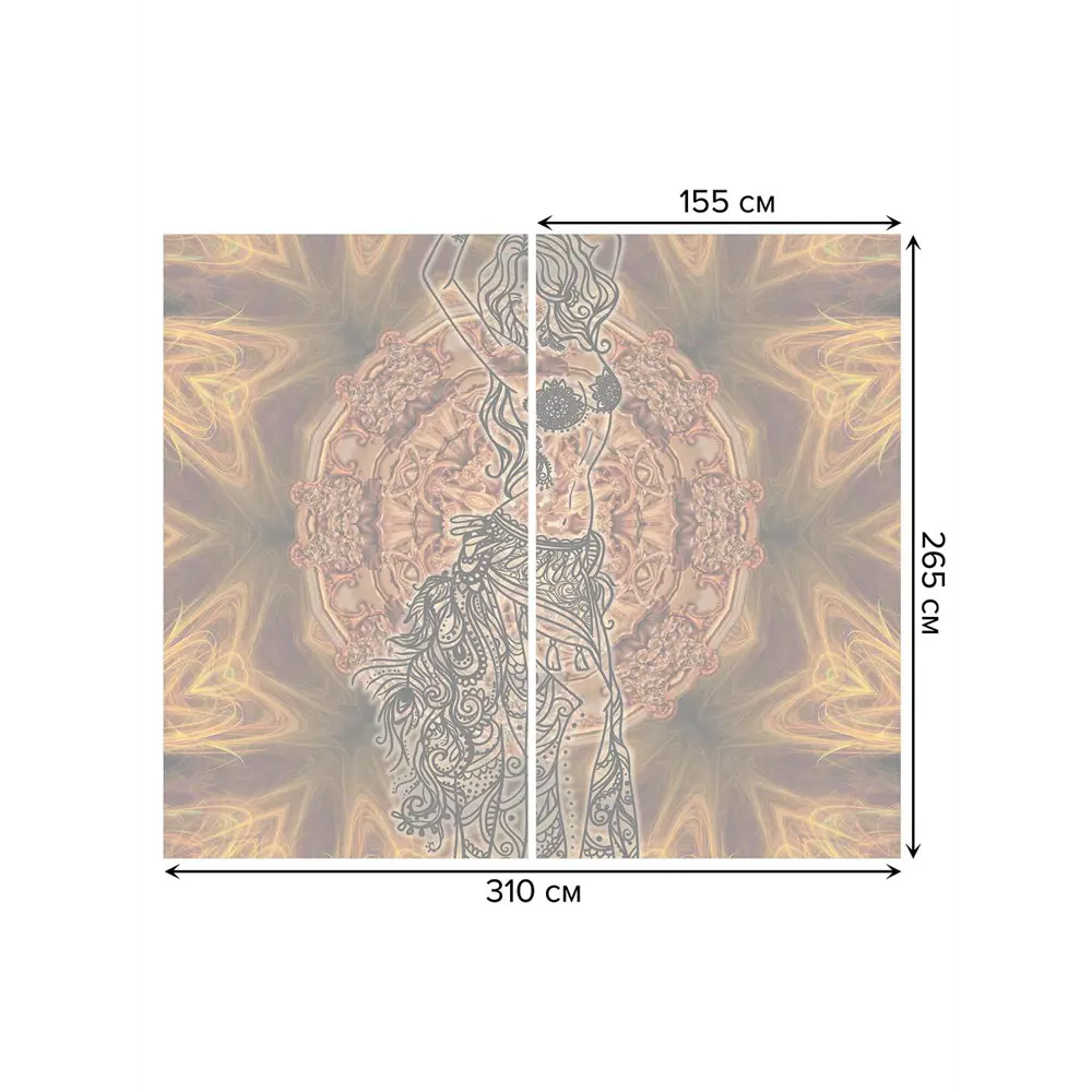 Фото 3 Тюль на шторной ленте Танец обворожения 310х265 см рисунок вензель цвет темно-коричневый Фото 3 Тюль на шторной ленте Танец обворожения 310х265 см рисунок вензель цвет темно-коричневый
