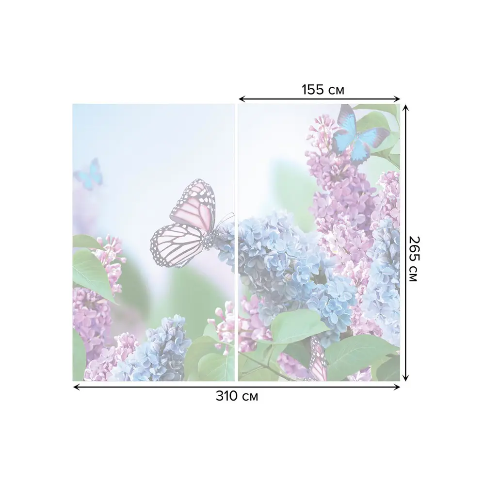 Фото 3 Тюль на шторной ленте Цветочная тропинка-1 310х265 см рисунок природный цвет зеленый Фото 3 Тюль на шторной ленте Цветочная тропинка-1 310х265 см рисунок природный цвет зеленый